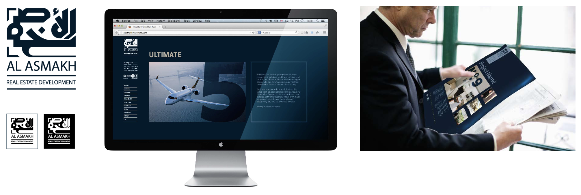 Al Asmakh identity, website and publication design