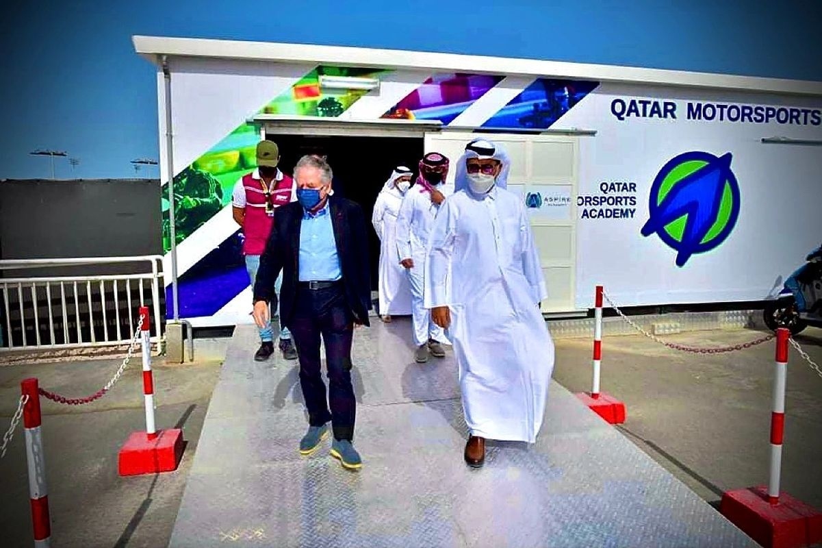 Jean Todt’s visit to Qatar Motorsports Academy · March 2021